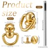 4 PCS Heavy Duty D Rings for Purse, Brass Ball