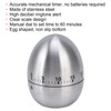 Cooking Timer Egg Shaped Clear Scale Design Manual Mechanical 60