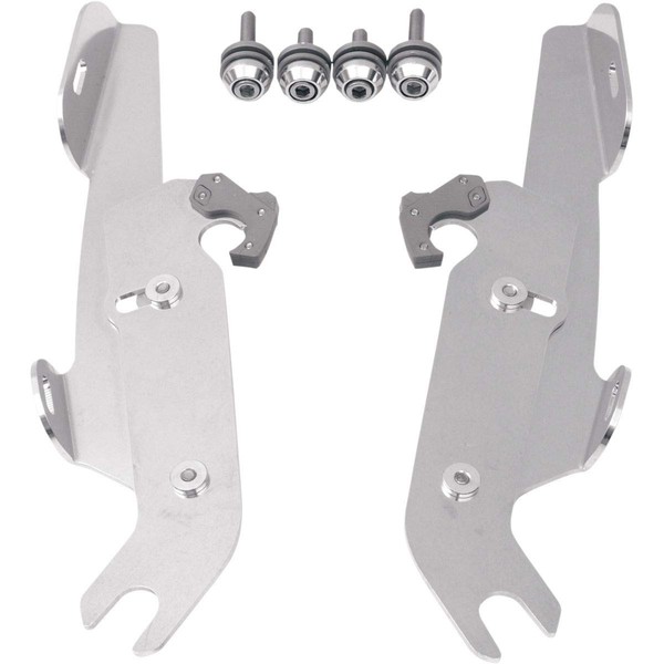 Memphis Shades Fats/Slims/Batwing Fairing Polished Trigger Lock Mount Kit w/Light