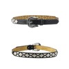 URAMAN Mens Western Belt Cowboy Country Concho Leather Belt for