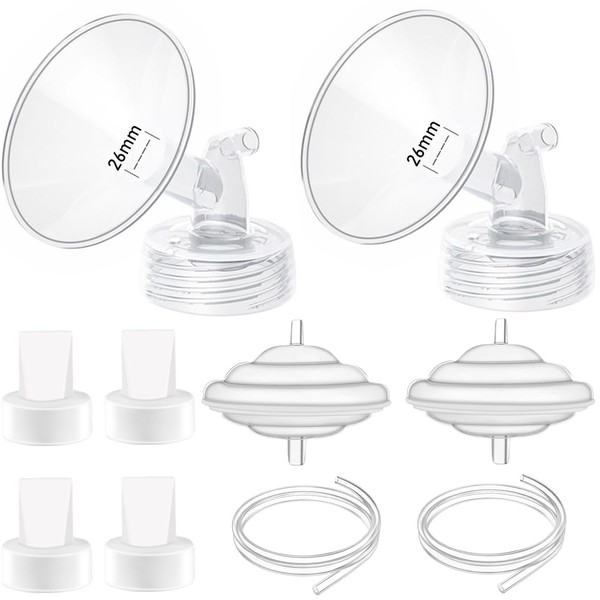 2pcs 26mm Flange,2pcs Backflow Protector, 2pcs Tubing and 4pcs Duckbill