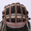 SMILCO/30Inch Highlight Black With Platinum Long Curly With Bangs Synthetic