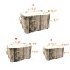 Jacone Stylish Tree Stump Design Wood Grain Rectangular Storage Basket