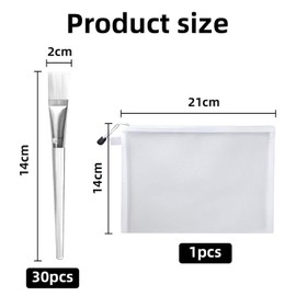 Pack of 30 Brushes for Applying Face Masks and 1 Piece White Storage Bag, Makeup Brushes, Multifunctional Beauty Tools, Skin Care Tools, Portable Skin Care Products