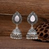 Silver Plated Jhumkas Indian Earrings for Women Silver Jhumka Bell