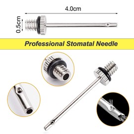 SHUBEIEUMI Ball Pump Needles, Pack of 5 Ball Pumps, Inflation Needle Made of Stainless Steel, Fits Any Sports Ball, Volleyball, Basketball, Football, Gymnastics, Soccer Ball, Inflator Air Pump
