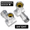 HOOTSUM RV Swivel Connector, Adjustable 180° & 360° Brass Hose