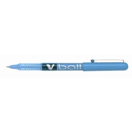 Pilot VBall 5 Liquid Ink Rollerball Pens 0.5mm Tip (Box of 12) - Light Blue