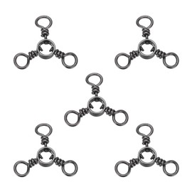 PATIKIL 3 Way Swivel Fishing Tackle #5/0 220LB, 20Pcs Stainless Steel Cross Line Swivels Triple Trolling Lure Connector Three Way Fishing Rigs for Saltwater Freshwater Catfish Tackle