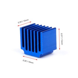 Upgrade Stepper Motor Driver Heatsink, FYSETC 10pcs 3D Printer Parts Anodized Aluminum Heatsink 3D Printer Cooler for Raspberry Pi LV8729 A4988 DRV8825 TMC2208 TMC2100 TMC2130 Driver Module, Blue