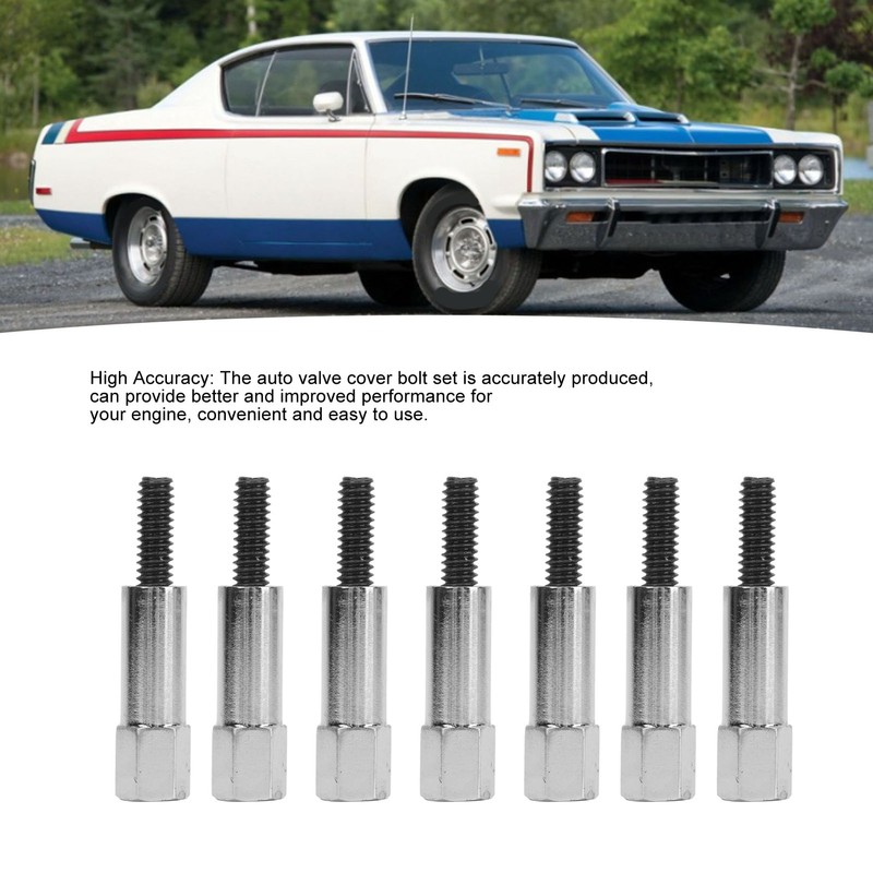 7Pcs Valve Cover Bolt Set 1/4in‑20 High Accuracy Rust Proof
