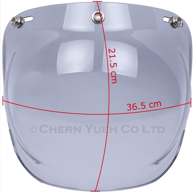 Chern Yueh Motorcycle Helmet Bubble Shield Visor (Light Smoke)
