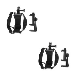 Gadpiparty 2 Sets Head Mounted Cellphone Holder with Band for Live Shooting and Outdoor Activities Compatible with Smartphones Cameras for