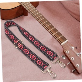 FUNOMOCYA Vintage Banjo Strap Adjustable Shoulder Belt for Banjo Guitar Ukulele Durable Lightweight Washable Material Practical Instrument Accessory Fine Workmanship