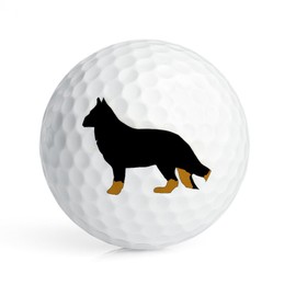 CafePress German Shepherd Bi Color Silhouette Golf Balls (Pk Novelty Golf Balls (Pk of 12)