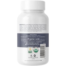 Organicside - Adaptogen Complex 60 Cápsulas - Reishi, Lions Mane, Turkey Tail, Chaga y Cordyceps Orgánicos - USDA y SAGARPA
