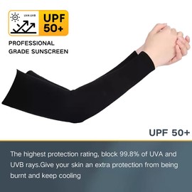 2XK-NOV 2 Pairs Unisize High-Quality Non-Slip Compression Arm Warmers for Men and Women, UPF50+, Gaming Arm Sleeves, Volleyball Arm Protectors, Logo black and black