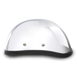 Daytona Helmets Novelty Bicycle Helmets for Men Classic Retro Skull Cap – Silver Chrome Helmet, Stylish & Comfortable, Non-Safety