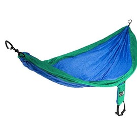 ENO Singlenest Hammock Royal Emerald Soft Breathable Fabric 70 Denier High Tenacity Nylon Taffeta Heavy Duty Triple Stitched Fast Dry Compression Stuffsack Aluminium Wiregate Carabiners Weight 454 g
