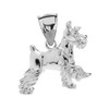 Solid Sterling Silver Schnauzer Charm Pendant Necklace with 20" chain