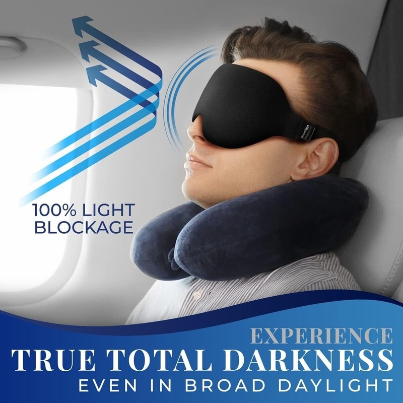 SmartRest Sleep Mask [2 Pack] - Eye Mask for Sleeping
