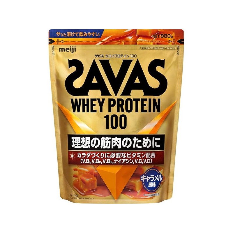 ザ바스 (SAVAS) 웨이 프로틴 100 캐러멜 맛 980g SAVAS Whey