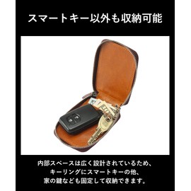 GORBE Smart Key Case, Italian Leather, Black