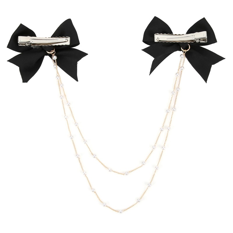 4Pcs Bow Hairpins Metal Snaps Barrettes Hair Clips Accessories with