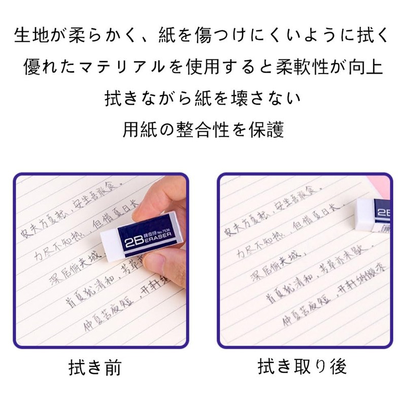 Eraser, Clean, Low Shedding, Soft Erase, Easy to Carry, Office