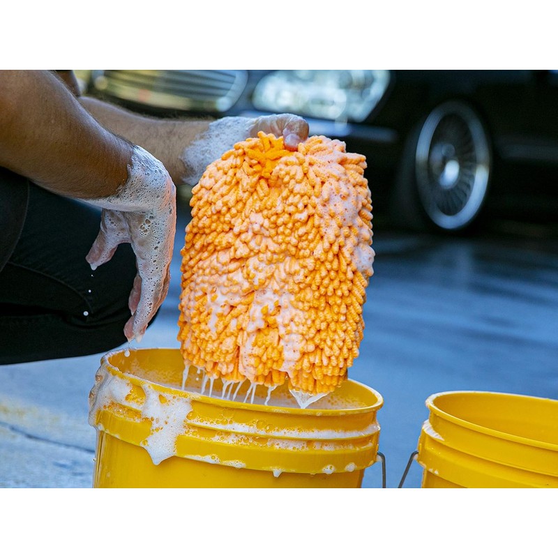 Meguiar's Hybrid Wash Mitt, Dual Sided for Washing and Waxing