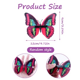 FENGQQKJ Butterfly Decoration with Clip Spring Decoration Pack of 20 Butterfly Clips Artificial Colourful Butterfly Decoration Garden Metal Butterfly for Branches Outdoor Table Decoration