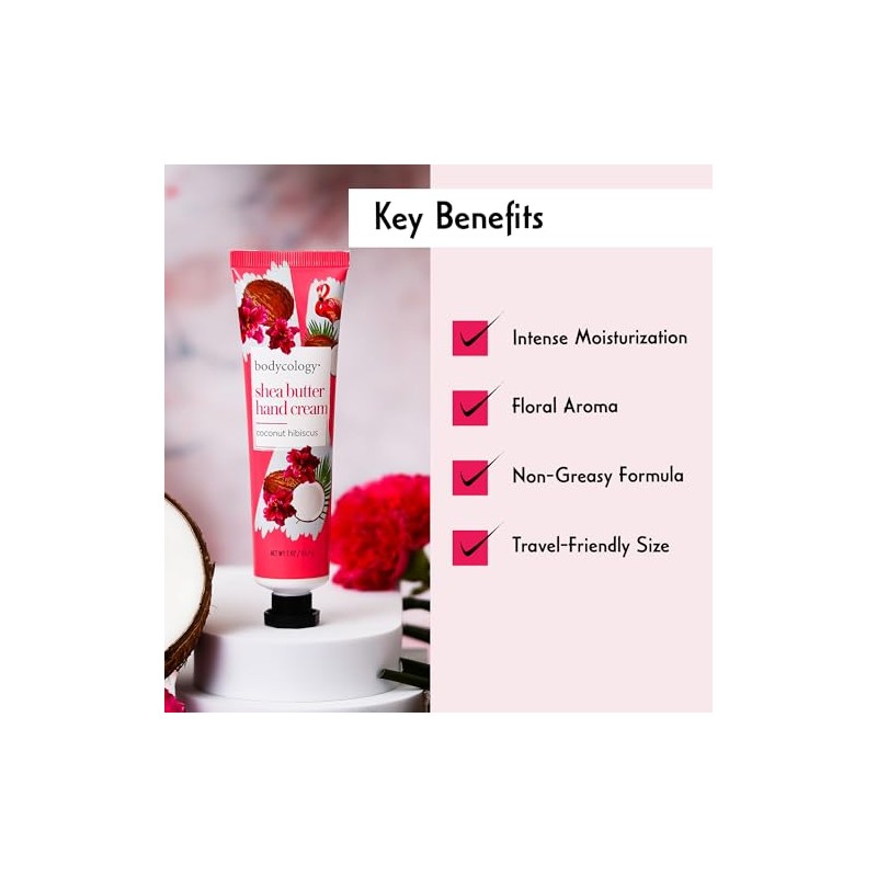Bodycology shea butter hand cream Crema para Manos Coconut Hibiscus