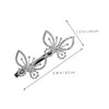 Gatuida 3Pcs Rhinestone Butterflies Barrette Hair Clips for Women Elegant