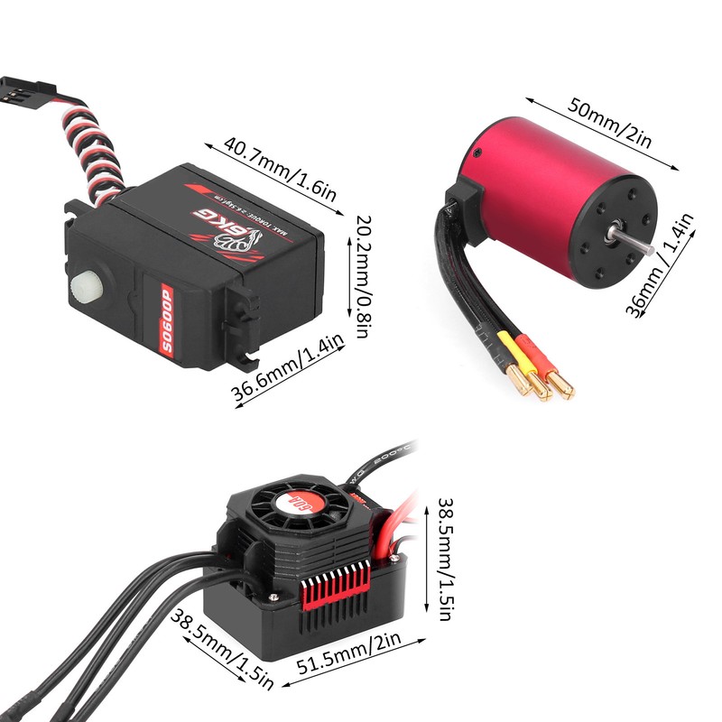 SURPASSHOBBY 3650 4500KV Motor with Cooling Shell 60A ESC +6KG