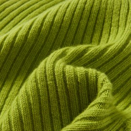 FUQILA 100% Merino Wool Fisherman Beanie Hat, Unisex Warm Winter Hats, Soft Breathable & Cozy Stretchy Knitted Short Cuffed Cap (Lemon Green)