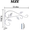 RONYOUNG 4PCS Hanging Plant Bracket 12in Metal Wrought Iron Planter