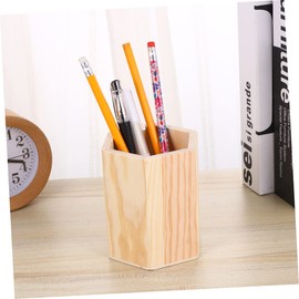 EXCEART 8 Pcs Wooden Pen Holders Makeup Organizer Box Case Pen Holder for Desk Cute Pens + Pencil General Pencil Rustic Decor Wooden Pot Solid Wood Organize Box Dispenser Makeup Brush Gift