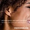 PIERCINGLINE 3-Piece Titanium Ear Piercing with Inner Thread Crystal Heart,