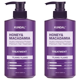 Kundal Honey & Macadamia Hair Treatment Ylang Ylang Fragrance, 500ml, 2 Pieces / 쿤달 허니 앤 마카다미아 헤어 트리트먼트 일랑일랑향, 500ml, 2개
