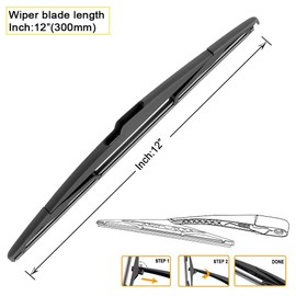 AUTOBOO 26"+16" Windshield Wipers with 12" Rear Wiper Blade Replacement for Hyundai Tucson 2010-2015 -Original Factory Quality (Pack of 3)