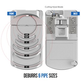 Deburring Tools for Plastic Pipe, 1-1/4 to 4-Inch for 6 Pipes Size, PVC Chamfer Tools with Sharper Blade-2*Blades, Achieve More Uniform Coverage and Adhesion
