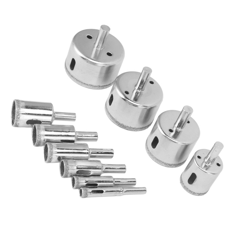 10PCS Diamond Drill Bit Diamond Hole Saw for Glass Tile