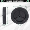 CheeMuii 7 Inch Lawn Mower Wheels 2 Pcs 7" Black