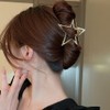Wiwpar Gold Metal Star Hair Claw Clip Star-Shaped Hair Clamps