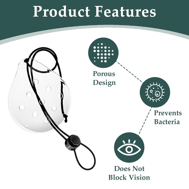 2 Pcs Transparent Eye Shield After Surgery, 9 Hole Plastic