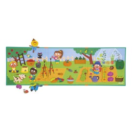 Janod - Magnéti'Stories The vegetable garden - Educational Magnetic Game 30 Magnets - FSC Cardboard Children's Toy - Develops Imagination and Fine Motor Skills - From 3 Years - J05449