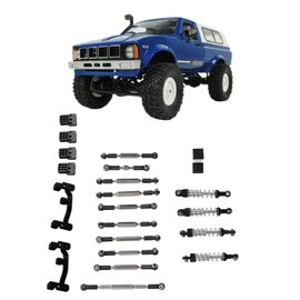 Aluminum Alloy RC Car Upgrade Spare Kit Shocks Absorber, Easy to Install and Disassemble, Applicable for WPL C24 C14 C14K C24K RC Car (Black)