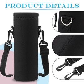 Remerry 4 Pcs Water Bottle Bag Carrier with Adjustable Strap, Insulated Neoprene Bottle Sling Water Bottle Sleeve Canteen Flask Water Bottle Holder Water Bottle for Adults(Bright Colors, 1000 ML)
