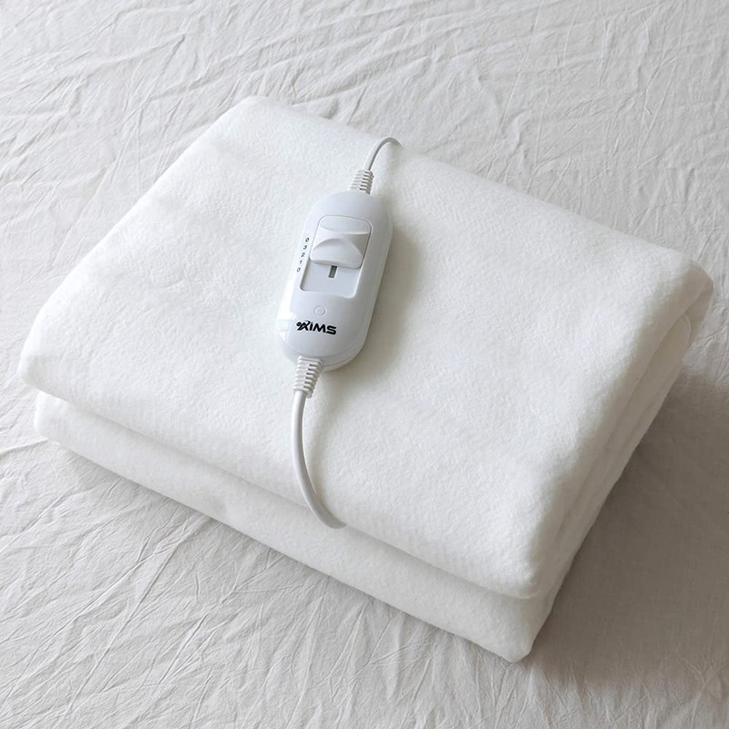 AIMS Electric Blanket SINGLE Heated Under Bed Comfort Detachable Controller