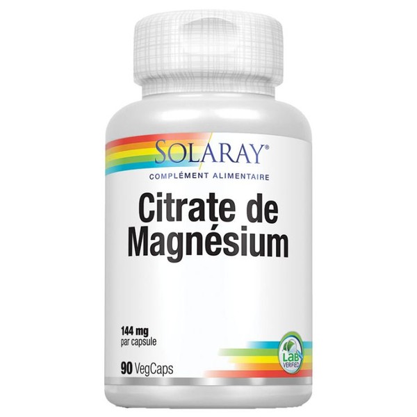 Solaray Citrate de Magnésium 144 mg 90 gélules